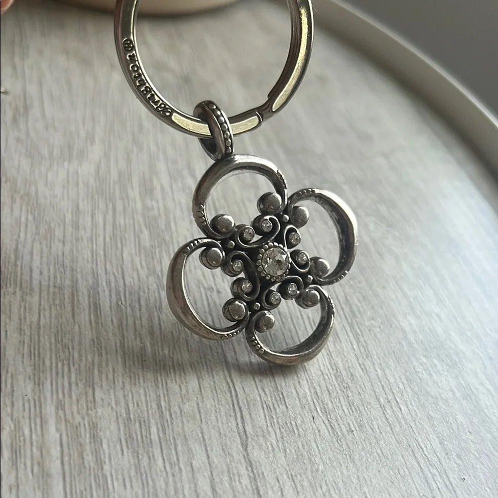 Brighton Silver Floral Keychain